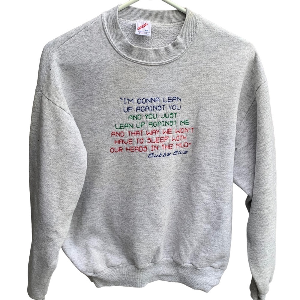 Vintage Crewneck Sweatshirt Bubba Blue Shrimp Forrest Gump Size Medium
